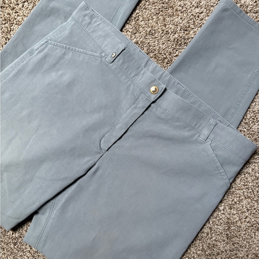 Pamela Henson for Diane Firsten Ellen Pants in Blue Grey Equestrian-Inspired 12